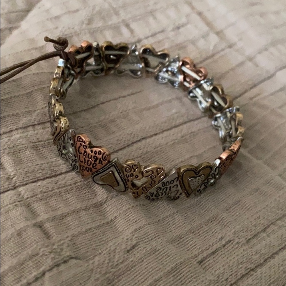 Metal Multi Heart Stretch Bracelet